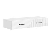 Mesa auxiliar de pared 87,5 x 34,5 x 17 cm, madera de ingeniería con cajón | Diseño de pared ahorro de espacio, cajón de almacenamiento, mantenimiento de esponja, estilo escandinavo