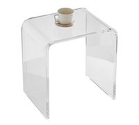 VEVOR Mesa Auxiliar en Forma de C 415x305x460 mm Mesa de Centro Auxiliar para Sofá de Acrílico Mesita de Noche Carga Máxima de 25 kg para Negocios al Alcance de Mano Salón Dormitorio, Transparente