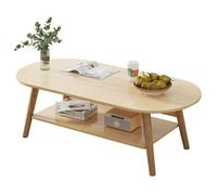 Mesa auxiliar de sofá con estante de almacenamiento, mesa auxiliar pequeña para sala de estar, mesa de centro de madera versátil para sofá, cama y computadora, elegante mesa auxiliar