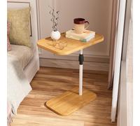 Mesa auxiliar de sofá en forma de C, mesa auxiliar de altura ajustable con parte superior giratoria de 360° y base antideslizante, mesa de café, escritorio para laptop, sala de estar y dormitorio