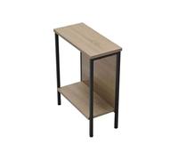 Mesa auxiliar deck con dos estantes natural/negro 48x40x18 cm adec