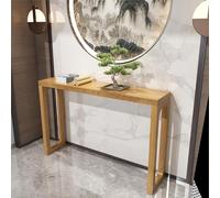 Mesa auxiliar decorativa de estilo vintage，Mesa de entrada de madera maciza,mesa auxiliar larga y estrecha contra la pared,consola de entrada de madera original(Natural wood color,100cm/39.4in)