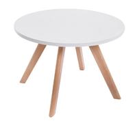 Mesa Auxiliar Eirik I Mesa De Centro Pequeña I Mesa De Café Blanca I Mesa Auxiliar De Madera I Mesita con Estilo Nórdico I, Color:Natura