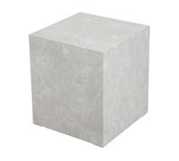 Mesa auxiliar ellelu forma de cubo 45x40x40cm efecto mármol topo [en.casa]