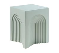 Mesa auxiliar elverumn diseño arqueado mdf 45x35x35 cm - verde mate [en.casa]