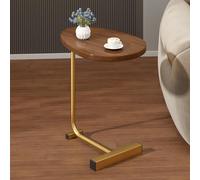 Mesa auxiliar en forma de C, mesa auxiliar para dormitorio, mesa auxiliar para sofá, mesa auxiliar de sofá o mesa auxiliar deslizante debajo del sofá-cama, montaje fácil, para sala de estar