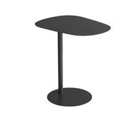 Mesa auxiliar en forma de C para sofá y cama, moderna mesa de acento de acero al carbono, mesa auxiliar corrediza, ideal para sala de estar, oficina, balcón, bianco, 50 cm