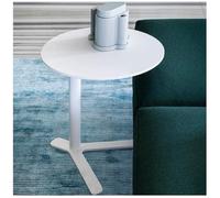 Mesa auxiliar en forma de C, se desliza debajo del sofá, mesa redonda, base en forma de Y, para sala de estar, oficina, sala de reuniones