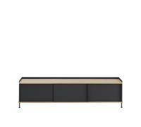 Mesa Auxiliar Enfold 186x45 Roble/ Negro Antracita