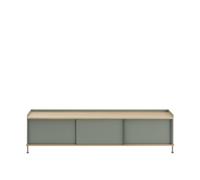 Mesa Auxiliar Enfold 186x45 Roble/Verde Empolvado