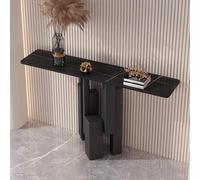 Mesa Auxiliar Estrecha con Estructura de Metal Mesa Consola Gran Capacidad de Carga Mesa Multifuncional para Salón Pasillo Entrada Multicolor(Black,100 * 30 * 80cm)