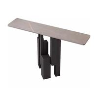 Mesa Auxiliar Estrecha con Estructura de Metal Mesa Consola Gran Capacidad de Carga Mesa Multifuncional para Salón Pasillo Entrada Multicolor(Black+Gray,120 * 30 * 80cm)