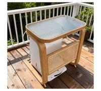 Mesa auxiliar flexible en forma de C con almacenamiento al vacío robot, solución que ahorra espacio para sala de estar, oficina y pasillo