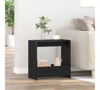 Mesa Auxiliar, Gabinete Decorativo con un Compartimento de Almacenamiento Abierto, Organizador Multifuncional para Decoración y Elementos Esenciales de Sala de Estar, Dormitorio (Roble Negro)