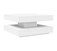 Mesa Auxiliar Giratoria 360 Grados vidaXL, Mesa de Centro 70x70x34,5 cm, Blanca