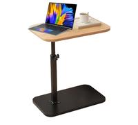 Mesa auxiliar giratoria de 360 grados para espacios pequeños - Mesa C | Extremo en forma de C, lado pequeño para sofá, sofá para sala de estar, dormitorio, mesita de noche