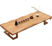 Mesa auxiliar japonesa de madera maciza, mesa de comedor de piso bajo de 160 x 60 x 35 cm, ideal para sillas y recepción, diseño minimalista elegante, muebles para el hogar duraderos y elegantes