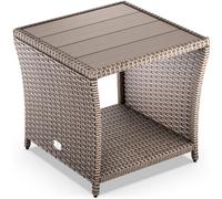 Mesa auxiliar jardín crema 45x45x40cm