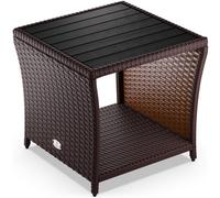 Mesa auxiliar jardín marrón 45x45x40cm