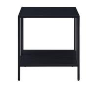 Mesa auxiliar kumlinge con 1 estante diseño atemporal acero 47 x 45 x 45 cm - negro [en.casa]