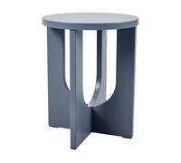 [en.casa] Mesa Auxiliar Kysdajore para Salón Dormitorio Recibidor Mesa de Sofá Mesilla de Noche con Tablero Redondo 50 x Ø40 cm - Azul grisáceo