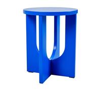 [en.casa] Mesa Auxiliar Kysdajore para Salón Dormitorio Recibidor Mesa de Sofá Mesilla de Noche con Tablero Redondo 50 x Ø40 cm - Azul Real