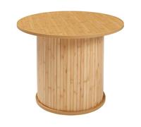 Mesa auxiliar ledepid tablero cicular 45xø60 cm - natural [en.casa]