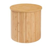 Mesa auxiliar ledepid tablero redondo 40xø40 cm - natural [en.casa]