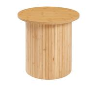 Mesa auxiliar ledepid tablero saliente 40xø40 cm - natural [en.casa]