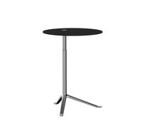 Mesa Auxiliar Little Friend KS11 de Altura Ajustable, Negro y Aluminio Pulido