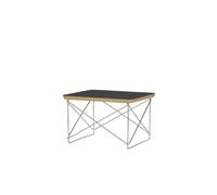 Mesa auxiliar LTR, laminada Negro y acero inoxidable