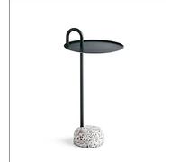 Mesa auxiliar Mesa auxiliar pequeña de metal, mesas bistró redondas for interior y exterior, mesa centro portátil, mesita noche, resistente al óxido a la intemperie Muebles de salón(Green)