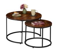 Mesa auxiliar Mesa de centro Mesa de sofá Salón Mesa industrial Set de 2