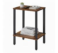 Mesa auxiliar Mesita de sofá Mesita salón Mesa industrial 2 estantes