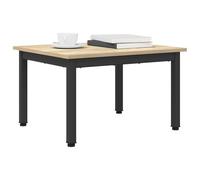 Mesa auxiliar moderna diseño minimalista de madera Sonoma 60 x 50 x 36 cm Mesa rectangular con patas de metal estables para el salón, mesa para bebidas, libros, mesas y mesas de café