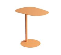 Mesa auxiliar moderna en forma de C para sofá y cama, mesa decorativa de acero al carbono naranja para sala de estar, oficina y balcón, mesa auxiliar debajo del sofá, mesa de centro, altura: 63 cm