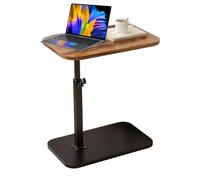 Mesa auxiliar moderna para sofá, lateral en de C, elegante de C gris con libertad de rotación de 360°, ahorro de espacio, ideal para bebidas, portátiles y decoración