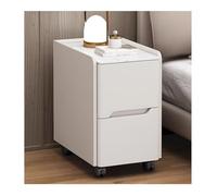 Mesa auxiliar móvil compacta con ruedas y cajón, mueble versátil para dormitorio y sala de estar, fácil movilidad y solución de almacenamiento, diseño elegante para espacios pequeños