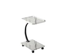Mesa auxiliar móvil, Mesa auxiliar que se puede levantar, mesa de centro móvil, mesita for café de sala de estar, mesa esquinera for balcón, mesa cuadrada móvil, mesa de centro Mesa de centro(Blanco)