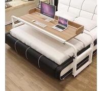 Mesa Auxiliar móvil para Cama, mesita de Noche con Ruedas y Altura Ajustable, Mesa médica con Ruedas, Escritorio portátil para Bandeja de Comida, Mesa Auxiliar para Cama tamaño King.