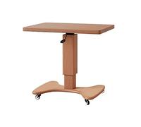 Mesa auxiliar móvil, Solid Wood Coffee Table Side Table with Rolling Wheels, Mobile End Table Study Table Sofa Table for Living Room, Nightstand Bed Side Table for Bedroom, Height Adjustable Mesa de c