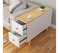 Mesa auxiliar multifuncional con almacenamiento oculto y gestión de cables, mesita de noche resistente para dormitorio, sala de estar y oficina