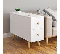 Mesa auxiliar multifuncional con almacenamiento oculto y gestión de cables, mesita de noche resistente para dormitorio, sala de estar y oficina