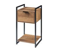 Mesa auxiliar namsskogan con cajón 62x33x32cm - efecto nogal [en.casa]