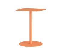 Mesa auxiliar nastätten cuadrada interior/exterior metal 50x40x40 cm naranja mate [en.casa]