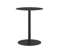 Mesa auxiliar nastätten redonda interior/exterior metal 50xø40 cm negro mate [en.casa]