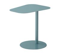 Mesa auxiliar nastätten trapezoidal interior/exterior metal 50 x 50 x 38 cm - azul mate [en.casa]