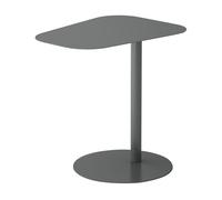 [en.casa] Mesa Auxiliar Nastätten Trapezoidal para Sala Terraza Práctica Mesilla de Noche Apta para Interior/Exterior Mesa de Café Metal 50 x 50 x 38 cm - Gris Mate