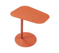 Mesa auxiliar nastätten trapezoidal interior/exterior metal 50x50x38cm - rojo ladrillo [en.casa]