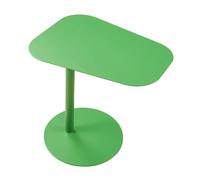 [en.casa] Mesa Auxiliar Nastätten Trapezoidal para Sala Terraza Práctica Mesilla de Noche Apta para Interior/Exterior Mesa de Café Metal 50 x 50 x 38 cm - Verde Manzana